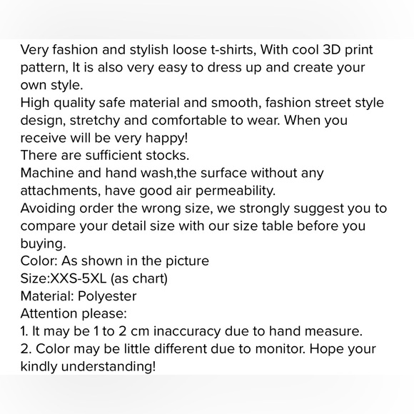 🔥New printed T-shirt size XL🔥 - Picture 3 of 3